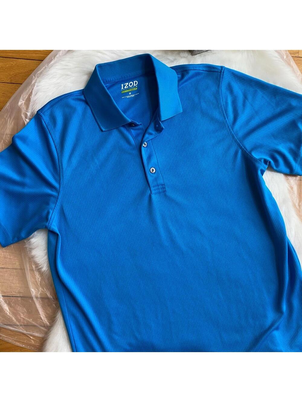 IZOD Performance Golf Men’s Polo Shirt Medium Blue